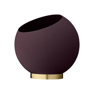 Aytm, AYTM-Globe Flower Pot Ø30 cm, Bordeaux, AYTM Blumentopf Globe, Ø 30 cm, dunkelrot, Aluminium, Stahl