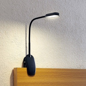 PRIOS, Prios Najari LED-Klemmleuchte, schwarz, Prios LED-Klemmleuchte Najari, schwarz, Akku, USB, 51 cm