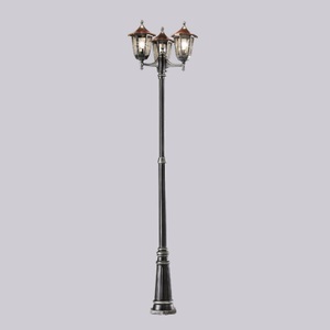 Orion, Kandelaber Antoine 3-flammig, Lampada da terra da esterno Hermine Nero/Argento 66 cm 66 cm