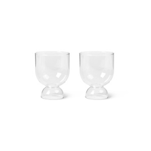 ferm living, Still Glas / 2er-Set - Mundgeblasenes Glas - Ferm Living transparent en glas, ferm LIVING Glas Still, 250 ml, klar, Ø 7,7 cm, Glas, 2er