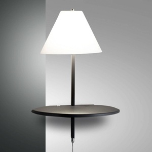 Fabas Luce, LED-Wandlampe Goodnight, USB-Port, weiß-anthrazit, Coop Applique Morris
