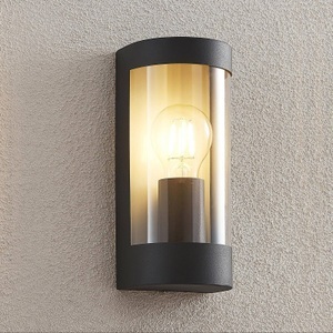 Lindby Junias Außenwandlampe, halbrund, E27