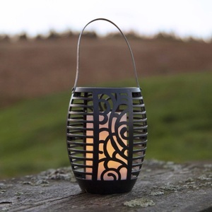 Star Trading, Star Trading - Solarleuchte FLAME - schwarz - 9.5/9.5/42 cm, LED-Solarlampe Flame, drei Nutzungsoptionen, 42 cm