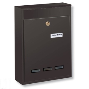 Burgwächter, Anlagen-Briefkasten KÖLN Format DIN A4, braun, BURG-WÄCHTER Briefkasten Köln