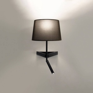 LOUM, LOUM Bivio Wandleuchte mit Lesearm Schirm grau, 