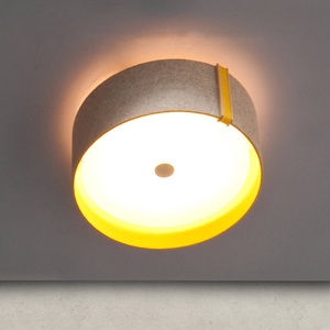 Domus, Deckenleuchte Lara felt aus Filz, LED, grau-curry, 