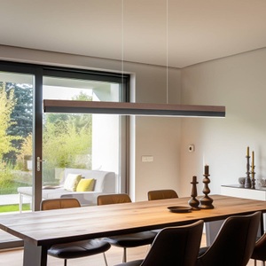ROTHFELS, Rothfels Keijo LED-Hängelampe schwarz/nuss 123 cm, Quitani LED-Hängelampe Keijo, schwarz/nuss, 123 cm