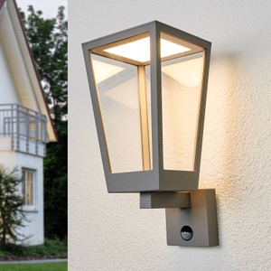 Lampenwelt.com, Chaja - Bewegungmelder-Wandlampe, Laternenform, 