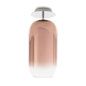 Artemide, Artemide Gople Abstands-Deckenleuchte kupfer, Deckenleuchte Gople glas transparent metall / Glas - H 50 cm - Artemide metall en glas