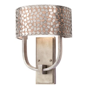 QUOIZEL, Wandleuchte Confetti in Silber antik, Wandleuchte Confetti in Silber antik