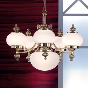 Orion, Kronleuchter Delia messing, 6-flammig, Kronleuchter Delia messing, 6-flammig