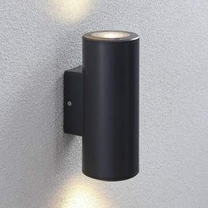 Lampenwelt.com, Außenwandlampe Nati, IP65, GU10, rund, Außenwandlampe Nati, IP54, GU10, rund
