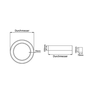 Brumberg, BRUMBERG Biro Circle Ring Decke Ø 75cm 40W on/off silber 840, Brumberg 13661164 13661164 LED-Deckenleuchte LED 40 W Silber