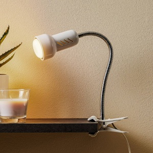 TEMAR LIGHTING, Klemmleuchte Lolek mit langem Flexarm, weiß, Klemmleuchte Lolek mit langem Flexarm, weiß