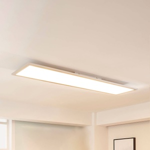 Lampenwelt.com, LED-Deckenleuchte Lysander, Lichtfarbe verstellbar, Arcchio Lysander LED-Panel, CCT 119cm 58W, silber