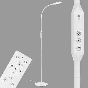 Briloner, LED-Stehleuchte 1296-016 mit Fernbedienung, weiß, LED-Stehleuchte Office Remote, Fernbedienung, weiß