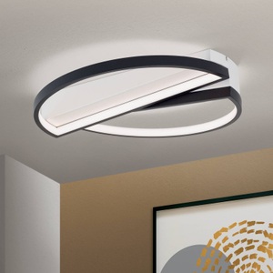 Orion, LED-Deckenlampe Olga, schwarz/weiß, LED-Deckenlampe Olga, schwarz/weiß