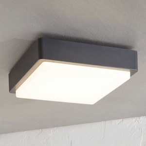 LED-Außendeckenlampe Nermin, IP65, eckig