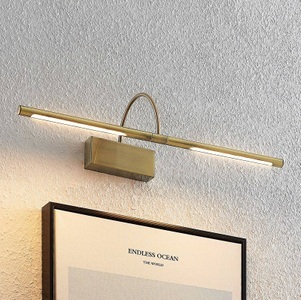 Lucande Fehmke LED-Bilderleuchte, messing antik