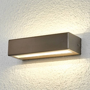 Lampenwelt.com, Patrica - geradlinige LED-Edelstahl-Außenleuchte, Patrica - geradlinige LED-Edelstahl-Außenleuchte