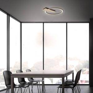 Briloner, LED-Deckenleuchte Nico, 3.000K, rund, gold, LED-Deckenleuchte Nico, 3.000K, rund, gold