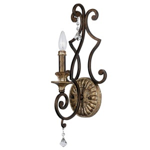 QUOIZEL, Wandlampe Marquette in antikem Stil, Wandlampe Marquette in antikem Stil