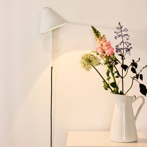 Lucide, LED-Wandleuchte Devon mit Stecker, weiß, 