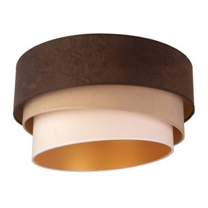 Deckenleuchte Devon, braun/beige/ecru/gold