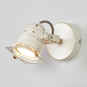 Lampenwelt.com, Weißer LED-Spot Janek mit GU10-Lampe, Weißer Spot Janek mit GU10-Lampe