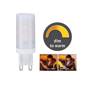 Paulmann, Paulmann LED-Stiftsockel G9 4W 3.000K dim-to-warm, Paulmann LED-Stiftsockellampe G9 Dimm to Warm | 4 W