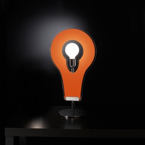 Selene, Designer-Tischleuchte Flat 32 orange, 