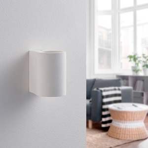 LED-Wandleuchte Jannes aus Gips, rund