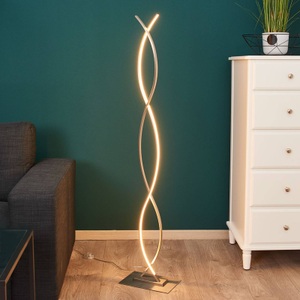 Lampenwelt.com, Geschwungene LED-Stehlampe Bobi, Geschwungene LED-Stehlampe Bobi