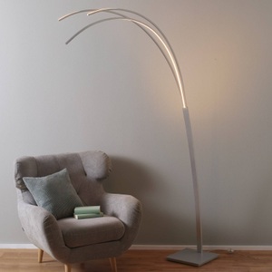 BOPP, Bopp Bow - LED-Bogenleuchte, dimmbar, BOPP Bogenleuchte , 64940309 Bow , Metall , 175x208 cm , geschliffen , getrennt schaltbar , 003226012801