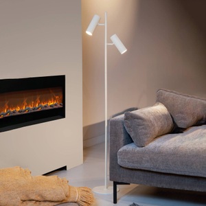 Lucide, Stehlampe Clubs, Kopf dreh- und schwenkbar, weiß, Stehlampe Clubs, Kopf dreh- und schwenkbar, weiß