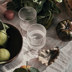 ferm living, ferm living Ripple Weinglas 2er-Set, ferm LIVING Weinglas Ripple, klar, 270 ml, Glas, 2er-Set