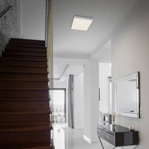 Briloner, LED-Deckenlampe Flame Star, 21,2 x 21,2 cm silber, LED-Deckenlampe Flame Star, 21,2 x 21,2 cm silber