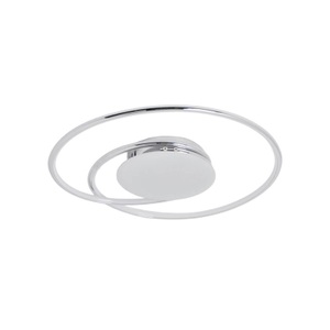 Lampenwelt.com, LED-Deckenlampe Joline, chrom, 46 cm, Lindby LED-Deckenlampe Joline, 46 cm, chromfarben, Metall
