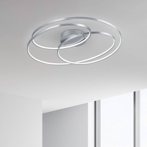 TRIO LEUCHTEN, LED-Deckenlampe Gale, 80 cm, nickel matt