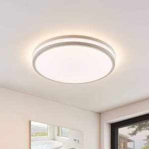 Lampenwelt.com, LED-Deckenlampe Arnim in Weiß, runde Form, IP44, LED-Deckenlampe Arnim in Weiß, runde Form, IP44