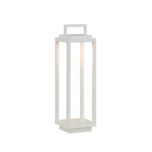 Lucande Mirina LED-Außenlaterne, USB, weiß