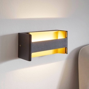 Eglo, LED-Wandlampe Feloniche in Schwarz/Gold, LED-Wandlampe Feloniche in Schwarz/Gold