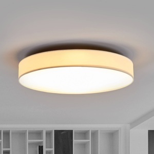 Lampenwelt.com, LED-Stoffdeckenlampe Saira, 50 cm, weiß, LED-Stoffdeckenlampe Saira, 50 cm, weiß