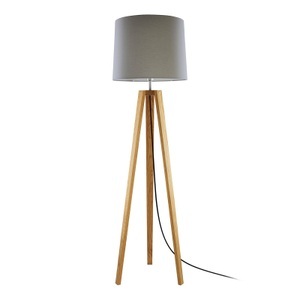 HerzBlut, HerzBlut Anni Stehleuchte, asteiche geölt/taupe, HerzBlut Anni Stehleuchte, asteiche geölt/taupe