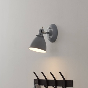 Globo, GLOBO JONAS Strahler Metall grau silberfarben, Schirm innen weiß, BxH:150x220, AL:180,, 