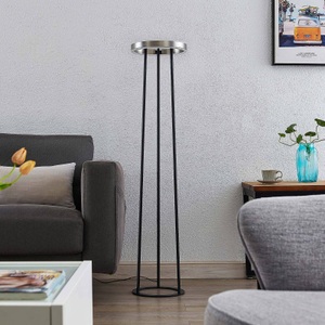 LUCANDE, Lucande Seppe LED-Stehleuchte, nickel, Lucande Seppe LED-Stehleuchte, Ø 30 cm, nickel