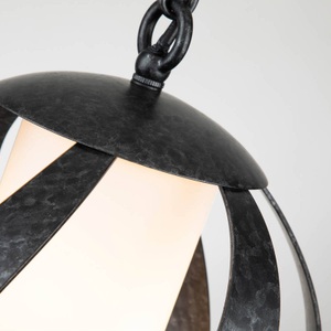 Quintiesse, Hängelampe Blacksmith schwarz/weiß einflammig, Hängelampe Blacksmith schwarz/weiß 1-flammig Ø25,4