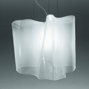 Artemide, Artemide Logico Hängelampe 1fl Länge 40 cm weiß, Pendelleuchte Logico grande glas weiß einzeln - Artemide weiß en glas