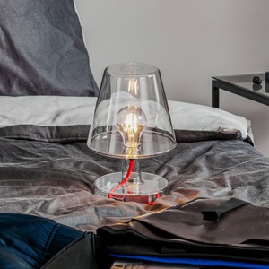 Fatboy, Fatboy LED-Tischleuchte Transloetje transparent, FATBOY - Outdoor Tischleuchte FATBOY TRANSLOETJE - transparent/rot - Kunststoff - 16.5/16.5/25.5 cm
