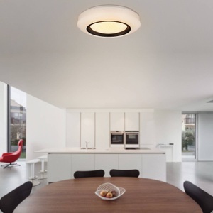 mutoni light, Deckenleuchte Gello Metall weiss 1xLED, LED-Deckenlampe Gello CCT Fernbedienung, Ø 50 cm